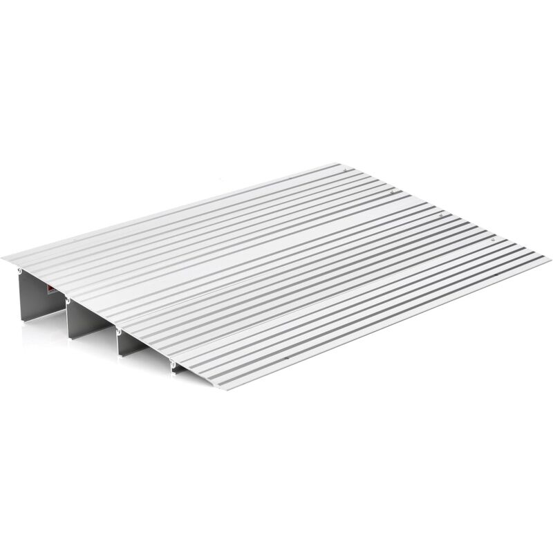 Costway - Türschwellenrampe, Rollstuhlrampe Aluminium mit verstellbarem Rampendesign & 317 kg Tragkraft, Bordsteinrampe rutschfest für Rollstuhl,