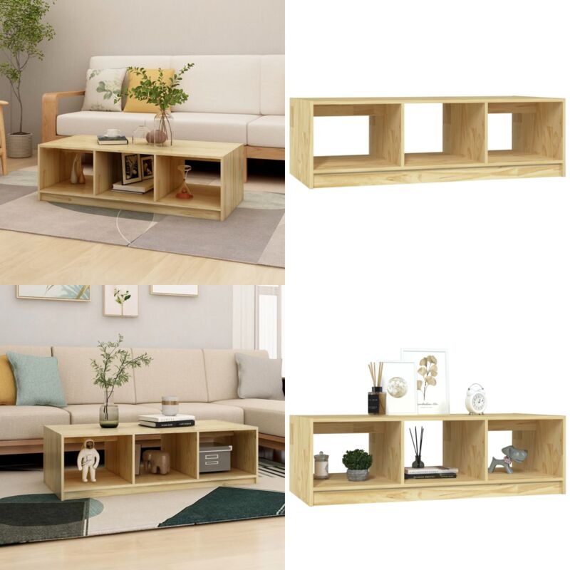 Vidaxl - Couchtisch 110x50x34 cm Massivholz Kiefer - Holz Couchtisch - Kiefernholz Couchtisch - Wohnzimmer Möbel - Beistelltisch - Couchtisch Modern