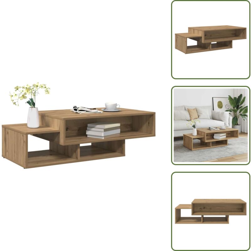 Couchtisch Artisan-Eiche 105x55x32 cm Holzwerkstoff - Couchtisch - Couchtische - Couchtisch Niedrig - Tisch