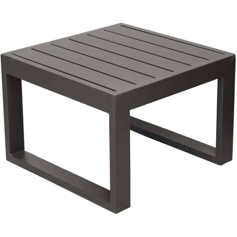 Defibrico - Couchtisch 'Cubo' für Außen- und Gartenliege 45 cm aus Aluminium -Taupè