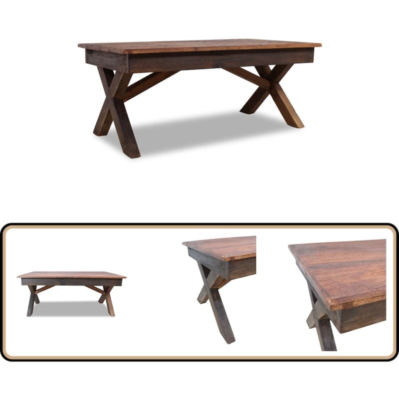 Couchtisch Gemischtes Altholz 110x60x45 cm - Holztisch - Couchtisch - Esszimmertisch - Retro Tisch - Vintage Tisch