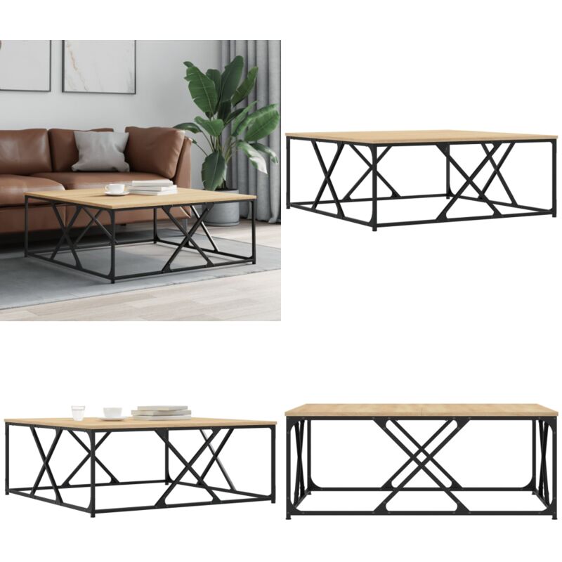 Couchtisch Sonoma-Eiche 100x100x40 cm Holzwerkstoff - Holzwerkstoff Couchtisch - Wohnzimmer Couchtisch