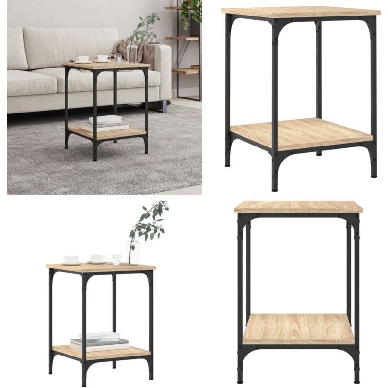 Couchtisch Sonoma-Eiche 40x40x55 cm Holzwerkstoff - Couchtisch - Wohnzimmerstil - Esszimmertisch - Sideboard - Möbelstück - Home & Living