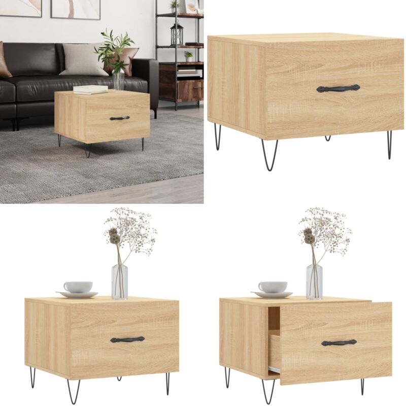 Couchtisch Sonoma-Eiche 50x50x40 cm Holzwerkstoff - Couchtisch - Wohnzimmerstil - Holzwerkstoff - Eiche - Möbelstück - Home & Living
