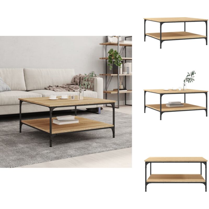 Couchtisch Sonoma-Eiche 80x80x40 cm Holzwerkstoff - Couchtisch - Wohnzimmerstil - Esszimmertisch - Sideboard - Möbelstück