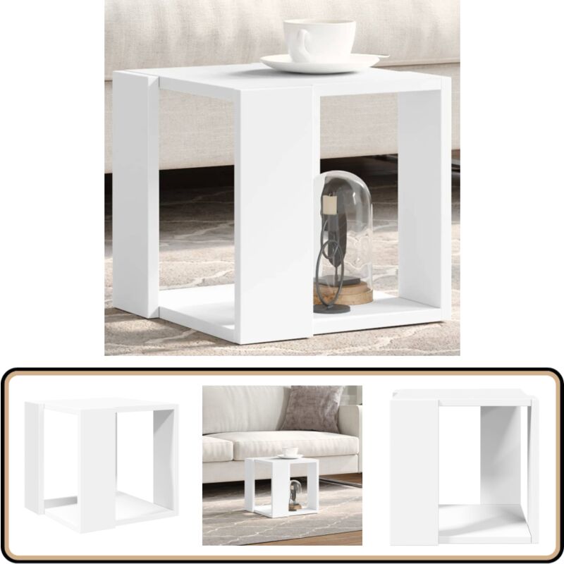 Vidaxl - Couchtisch Weiß 32x32x30 cm Holzwerkstoff - Couchtisch - Wohnzimmerschmuck - Holztisch - Weißer Couchtisch - Kleiner Couchtisch
