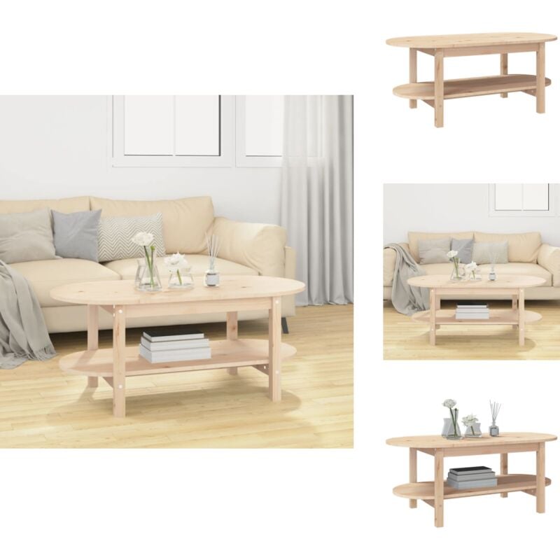Couchtisch 110x55x45 cm Massivholz Kiefer - Holz Couchtisch - Kiefernholz Couchtisch - Esszimmer Möbel - Wohnzimmer Dekoration - Sofa Tisch