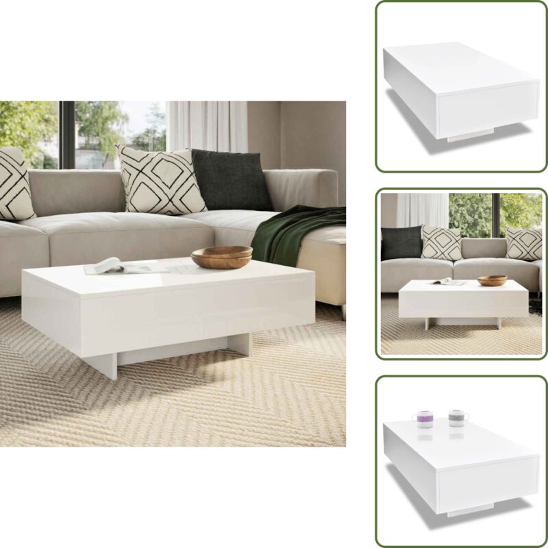 Couchtisch Hochglanz-Weiß - Couchtisch - Weißer Couchtisch - Moderner Couchtisch - Hochglanz-Tisch - Wohnzimmertisch