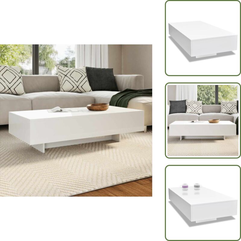 Couchtisch Hochglanz Weiß - Couchtisch - Weißer Couchtisch - Hochglanz-Tisch - Wohnzimmertisch - Sideboard