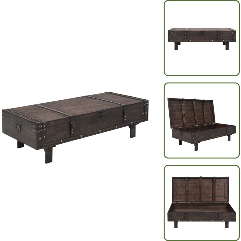 Couchtisch Sperrholz Vintage-Stil 120x55x35 cm - Holz Tisch - Couchtisch - Vintage Stil - Sperrholz Möbel - Deko Tisch