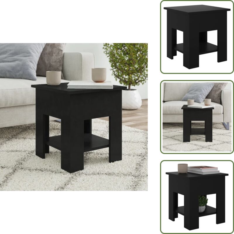 Vidaxl - Couchtisch Schwarz 40x40x42 cm Holzwerkstoff - Schwarzer Couchtisch - Moderner Couchtisch - Holzwerkstoff Couchtisch - Wohnzimmertisch
