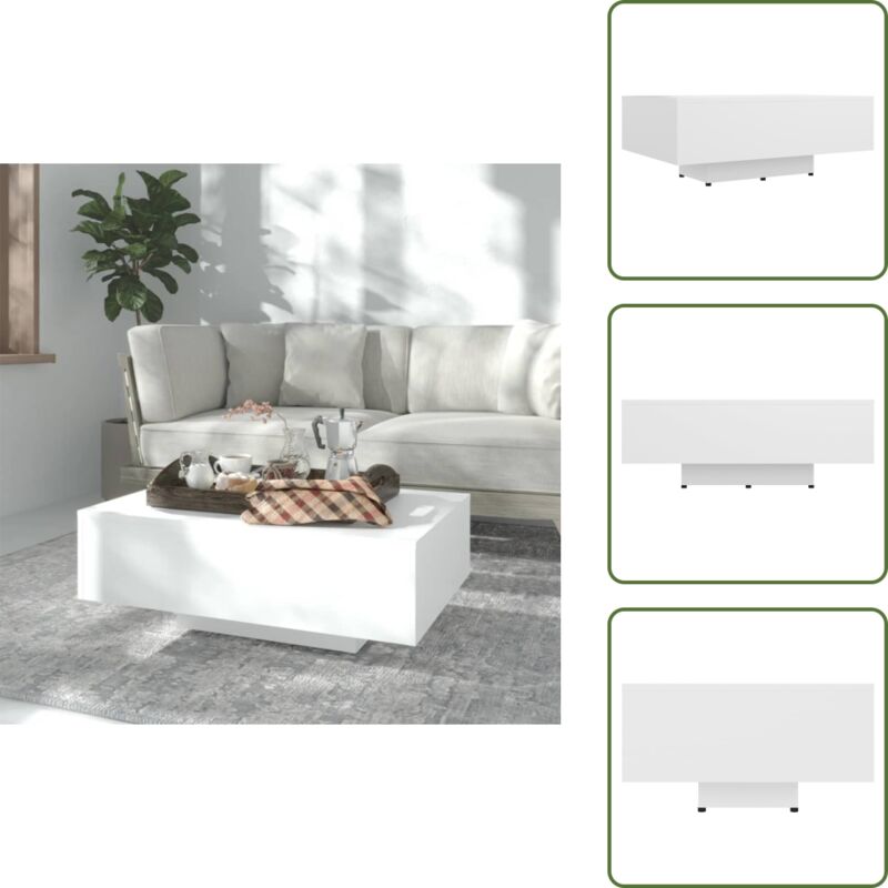 Vidaxl - Couchtisch Weiß 85x55x31 cm Holzwerkstoff - Couchtisch - Wohnzimmermöbel - Holzmöbel - Weißer Couchtisch - Moderner Couchtisch