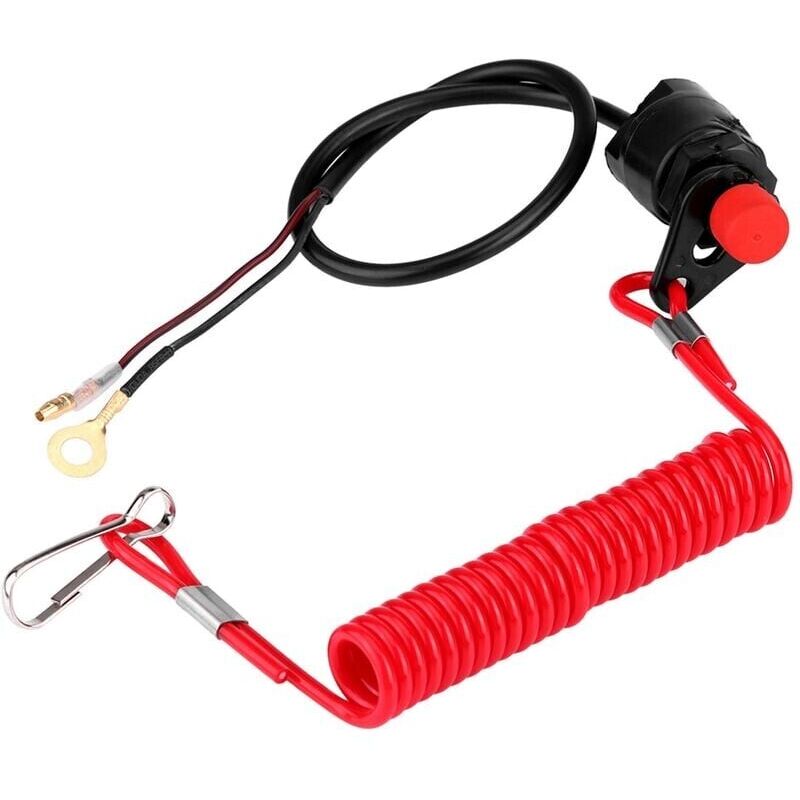 Boot, Motorrad Außenborder Rasenmäher Not-Aus-Schalter Stop-Schalter W/Lanyard Cord