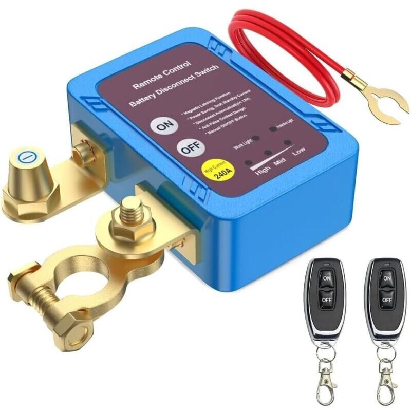 Coupe Circuit Batterie 12v, Coupe Batterie 240a, Coupe Batterie Voiture, Interrupteur D ' Arrêt Automatique für Voiture, Bateau, Rv, Atv, Camion
