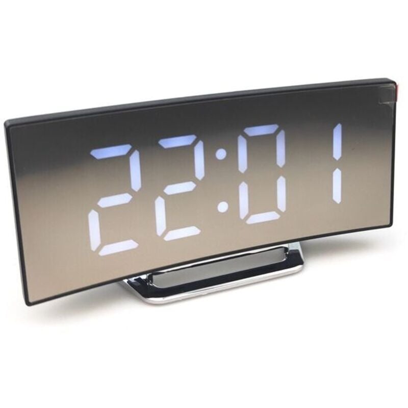 Creative Surface Elektronische Uhr, großes Display, LED-Uhr, Weiß