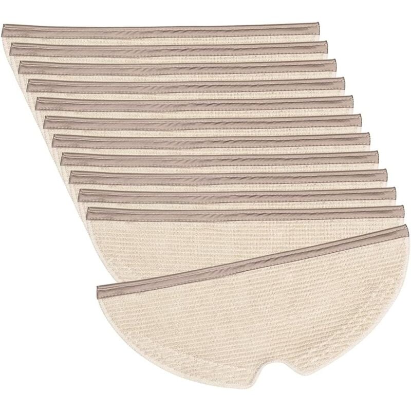 Crediri 12-teilige Wischtücher für Roborock Q7 Max S6 MaxV S5 S50 S51 S55 S6 S5 Max Q7 Max Plus / Q7 Max+ Roboterstaubsauger, Ersatzzubehör für