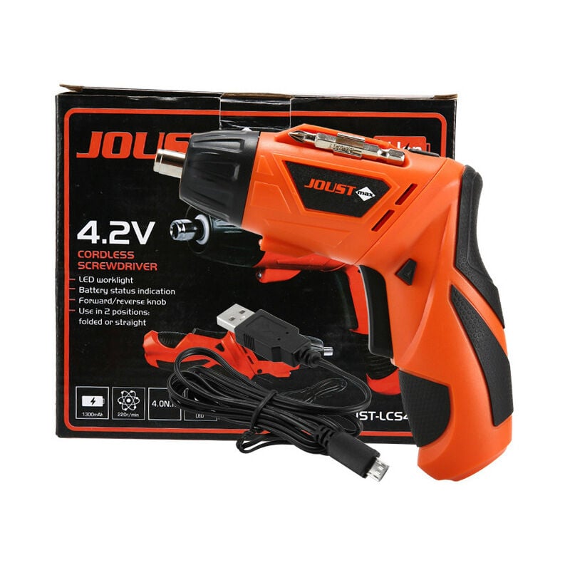 Crediri Akkuschrauber 6 Nm max, 3,6 V/2000 Mah/230 U/min Akkuschrauber mit 46 Zubehörteilen, 2 LED-Leuchten, Leichter und einfach zu bedienender