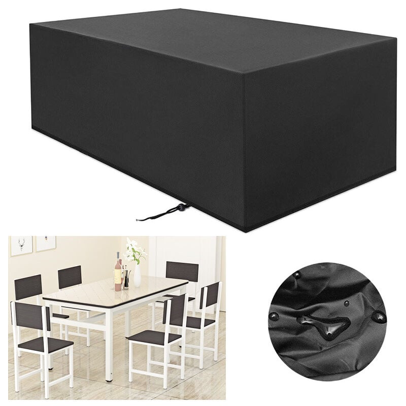 Crediri Gartenmöbel Abdeckung, 210D Oxford, 242 162 100cm, Gartenmöbel Abdeckung, Gartentisch Abdeckung, wasserdichte Gartenmöbel Abdeckung,