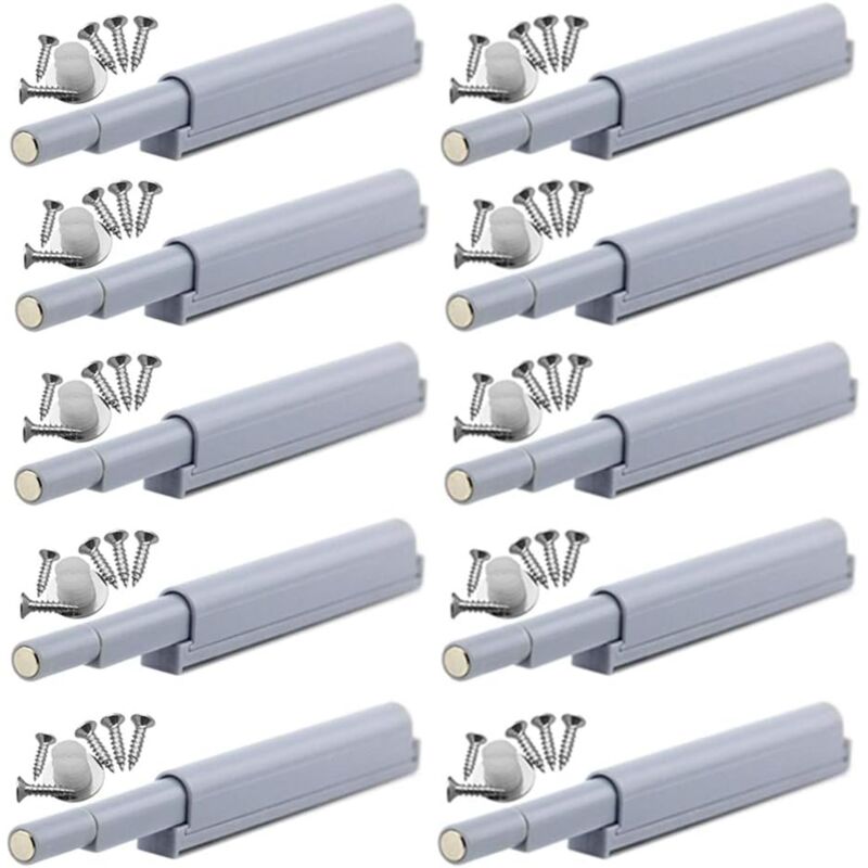 Ymyny - Crediri Push-to-Open-Magnetverschlüsse Push-to-Open-Magnetverschlüsse Öffnen und Schließen der Tür mit einem einfachen Druck (10 Stück)