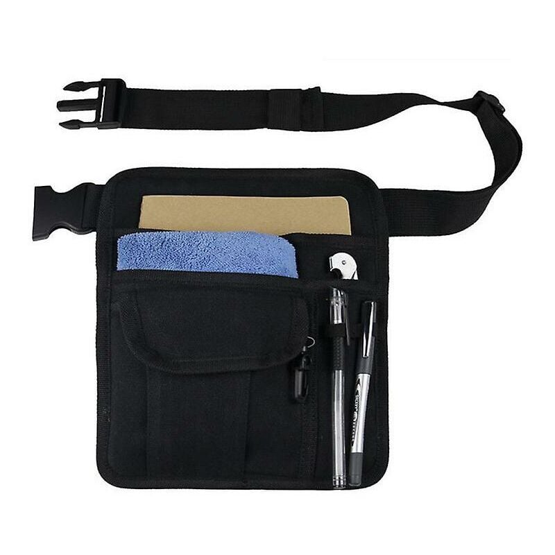 Crediri Restaurant-Serverschürze für Kellner, Kellnerinnen – Mehrzweck-Gürteltasche für Gästebuch, Tablet, Geld, Stifte und Kleingeld mit Rollen,