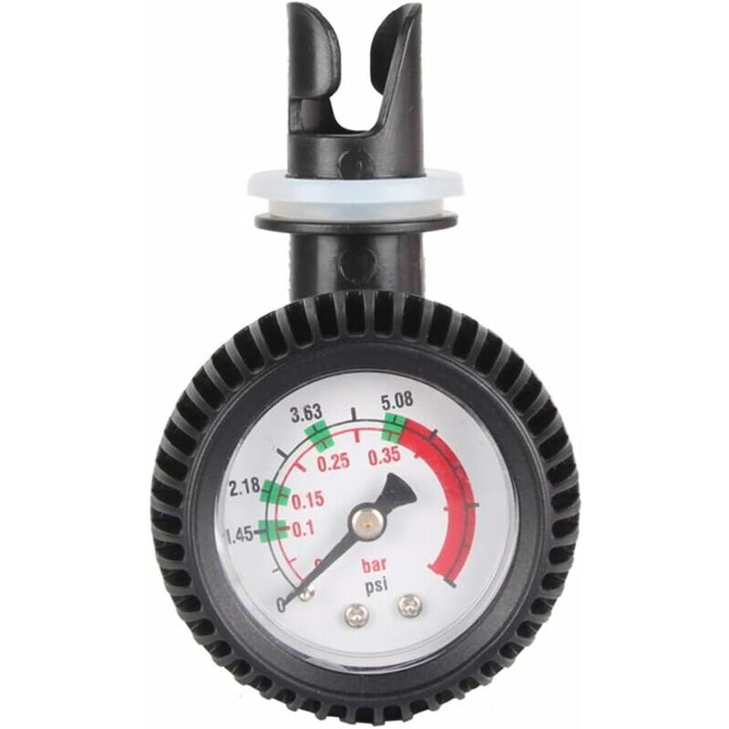 Crediri Schlauchboot-Druckmesser, Luftthermometer, Ventil für Kajak, Schlauchboot-Anschluss, Floß, Surfzubehör