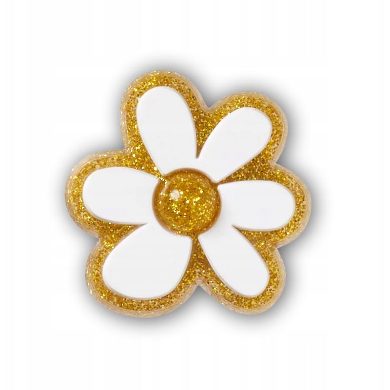 CROCS JIBBITZ GOLD UND WEISS BLUMEN KEINE GRÖSSE Gold und Weiß Blumen