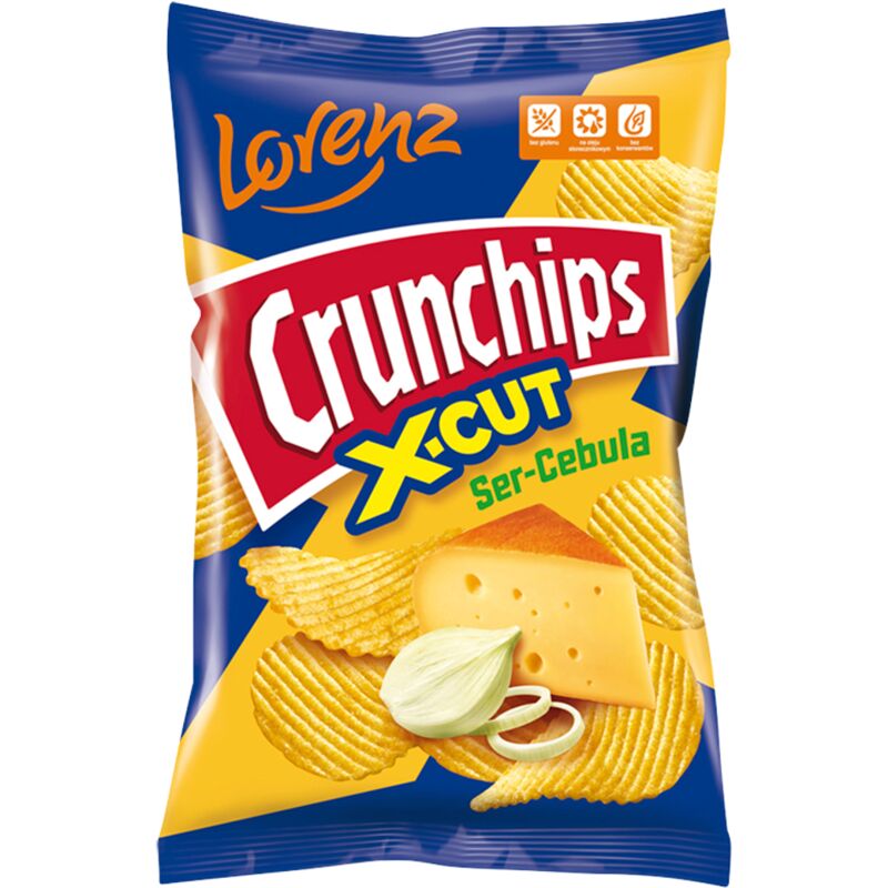Crunchips X-Cut Käse-Zwiebel - Knusprige Kartoffelchips 140g