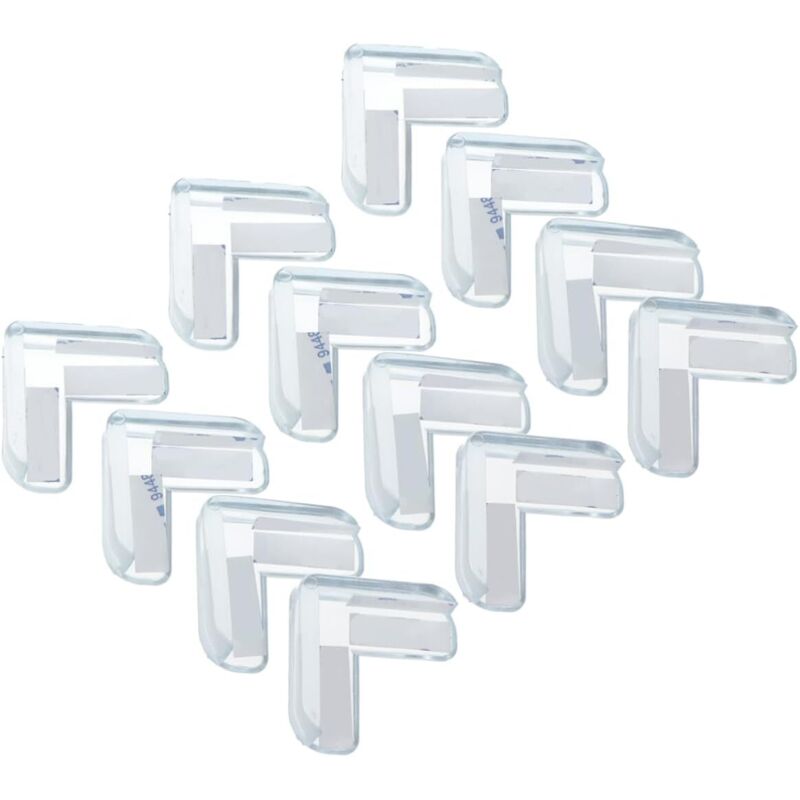 Csparkv - 12 Stück Anti-Kollisions-Eckenschutz, Möbel-Eckenschutz, transparente Eckenschutz für Tische, Eckenschutz für Kinder, Baby-Eckenschutz