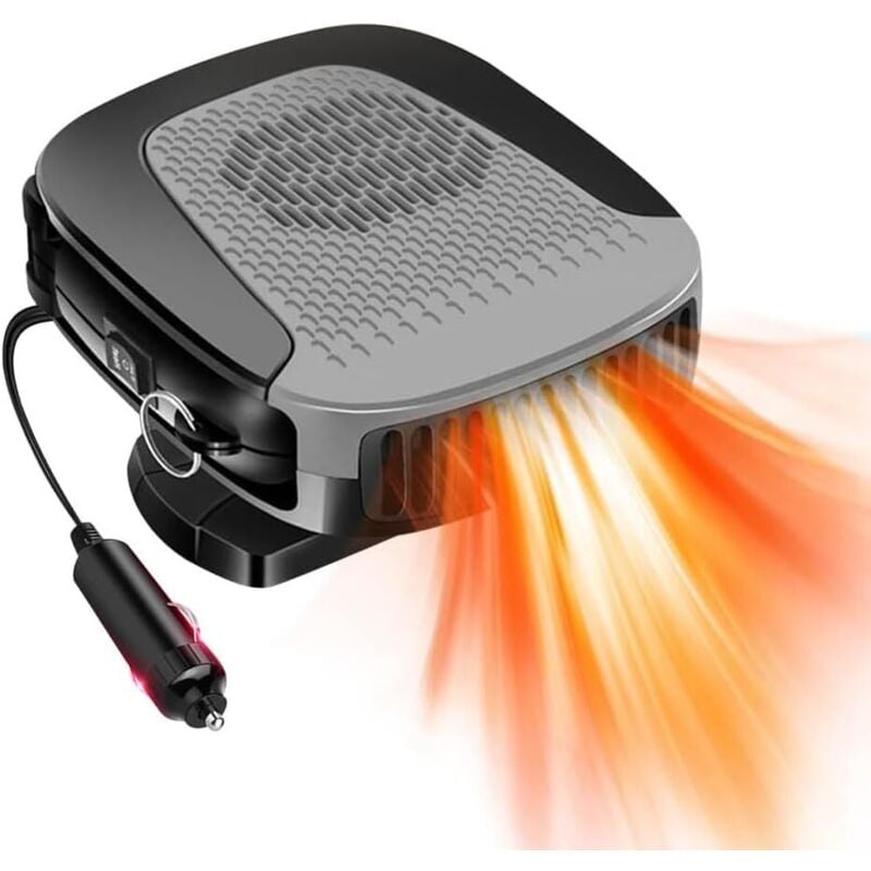 12 v Auto-Heizung, tragbarer Auto-Heizlüfter, 2-in-1 tragbare Heizung, Kühlung, Heizgebläse, Windschutzscheiben-Entfroster, 360° drehbar,