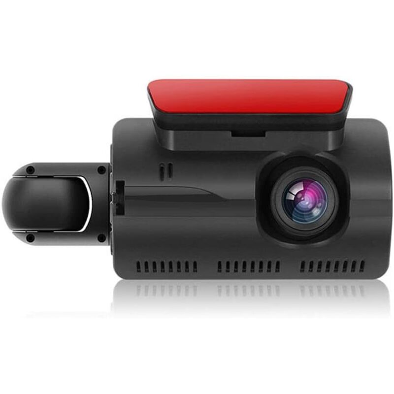 Csparkv - 1296P Auto-DVR-Dash-Kamera, vorne und innen Dual-Kamera-Auto-Dashcam-Fahrrekorder mit 3-Zoll-IPS-Bildschirm mit 170°