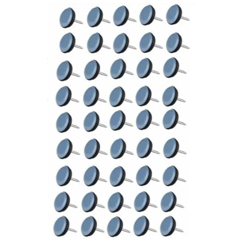 Csparkv - 19 mm) 50 Stück aufnagelbare Teflon-Stuhlgleiter, runde Teflon-Möbelgleiter, Stuhlgleiter mit Teflon-Nagel, aufnagelbare Filz-Stuhlgleiter