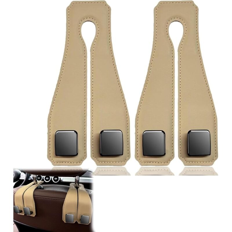 CSPARKV 2 Stück Haken für Auto-Kopfstütze, Auto-Rückenlehnen-Aufbewahrungshaken, Auto-Taschenhalter, Auto-Aufhänger für Auto-Innenraum, Auto-Haken,