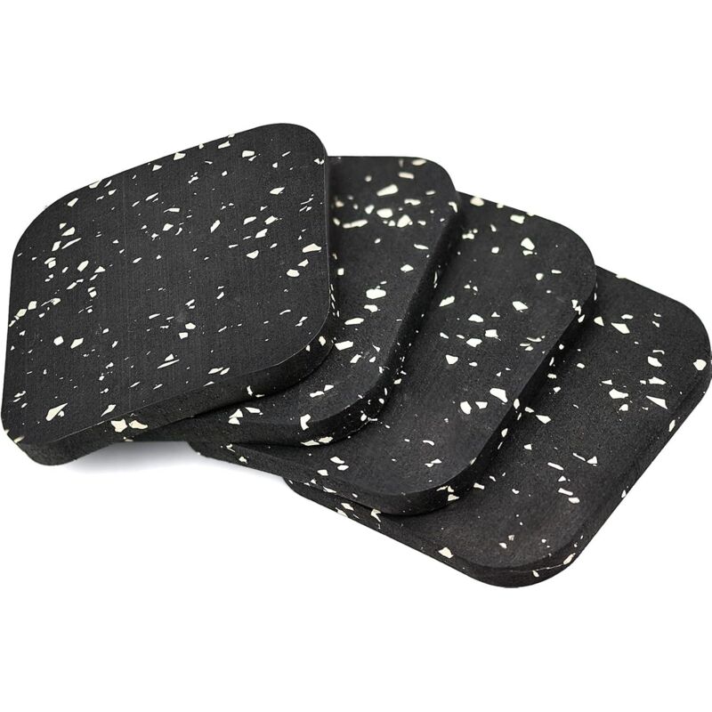 Csparkv - 4 Stück Anti-Rutsch-Gummi-Pad, 100 x 100 x 10 mm, Gummi-Pad, rutschfeste Möbel-Pads für Möbel, Bett, Waschmaschine und Wäschetrockner