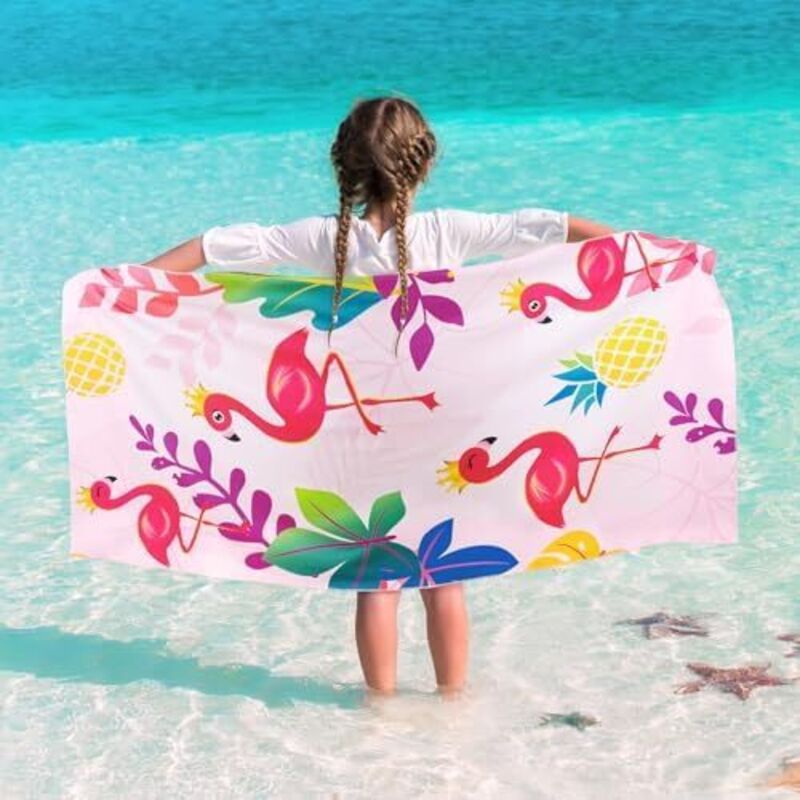 CSPARKV 70 x 150 cm Kinder-Strandtuch – Ozean-Strandtuch, weiches, saugfähiges Polyester-Badetuch, Sport-Pool-Badetuch für Jungen und Mädchen, Blau