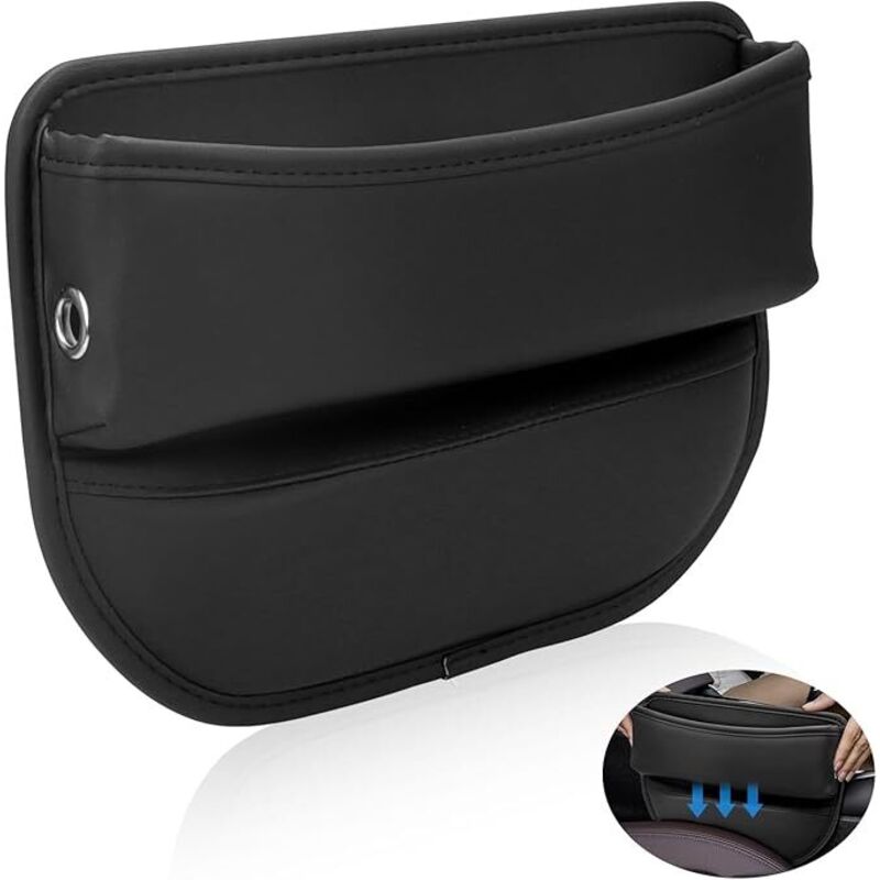 Auto-Organizer, Autositz-Lücken-Aufbewahrung, Autositz-Lücken-Organizer, PU-Leder, Auto-Mittelkonsolen-Aufbewahrungsbox, für Mobiltelefone,