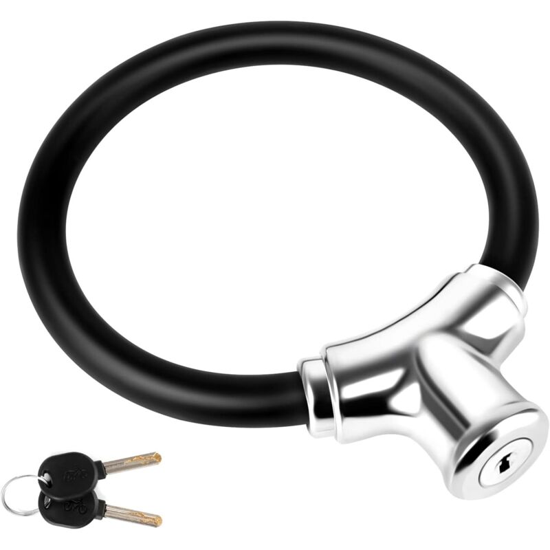 CSPARKV Fahrradschloss, Fahrradschloss aus Zinklegierung, universelles tragbares Hochsicherheits-Fahrradkabelschloss, MTB-Rennrad-Scooter-Schloss mit