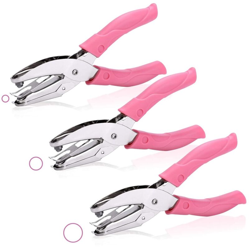 Handstanzer, Einzellochzange für Metall-Papierstanzer mit weichem Griff, Locher für Zuhause, Büro, Schule, Heimwerker, Basteln, Scrapbook, Notizbuch,