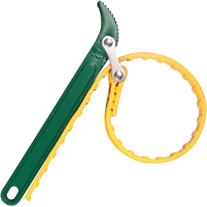 Lfilter-Bandschlüssel, 8 Zoll, Multifunktions-Gummibandschlüssel, Ratschenschlüssel, Flaschenöffner, verstellbare Rohre, Handwerkzeug (gelb) - Csparkv