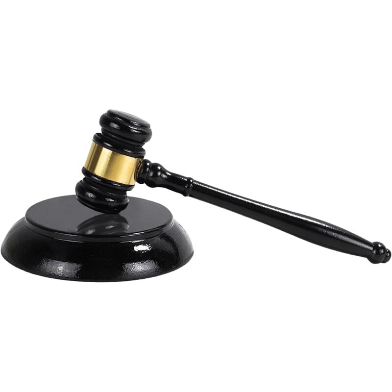 Richterhammer und hölzerner Resonanzblock: Richterhammer-Hammerset aus Holz für Richter, Anwälte, Versammlungen, Auktionen und Geschenke,