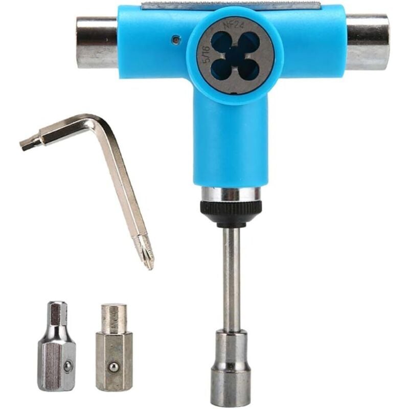 Csparkv - Tragbares T-förmiges Skateboard-Werkzeug für die Reparatur von Longboards – praktisches Multifunktionswerkzeug mit T-förmigem