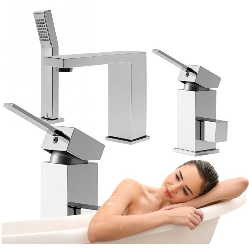 Cubo 3-Loch Badewannenarmatur Chrom S-1032