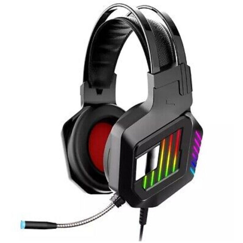 Trade Shop Traesio - Trade Shop - gaming cuffies bass mit microfono rgb led-lights für PS4 pc QE8 -