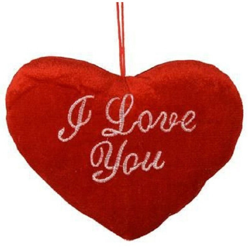 Trade Shop Traesio - Trade Shop - cuore rosso mit scritta ich liebe sie mit appendino 20CM idea regal san valentino -