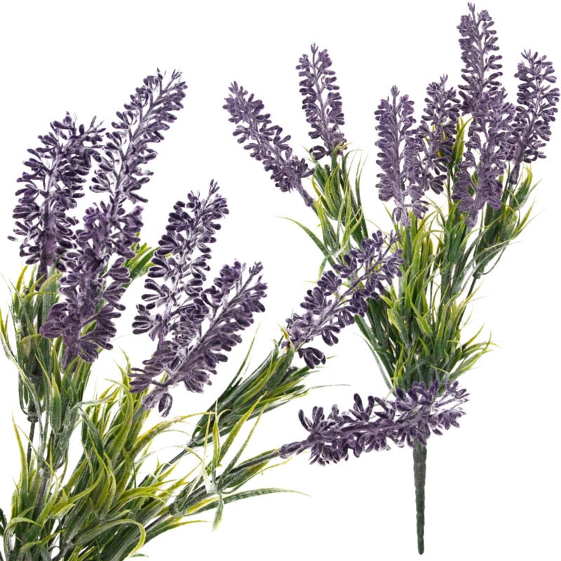CV08589 KÜNSTLICHE BLUMEN LAVENDEL HEIDELBLUMEN-STRAUSS ZWEIGE Groß 33 cm