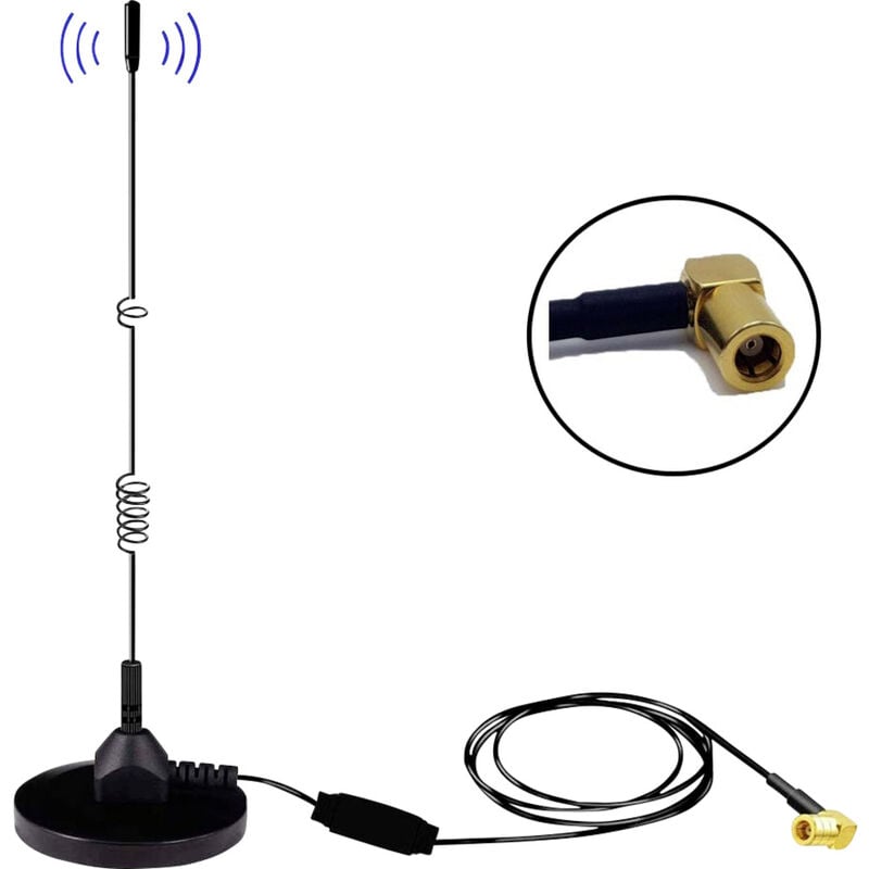 MAG31 dab+ Magnetfußantenne + Verstärker Band iii, 3m Kabel + SMB-Stecker dab+ Magnetfußant - Albrecht