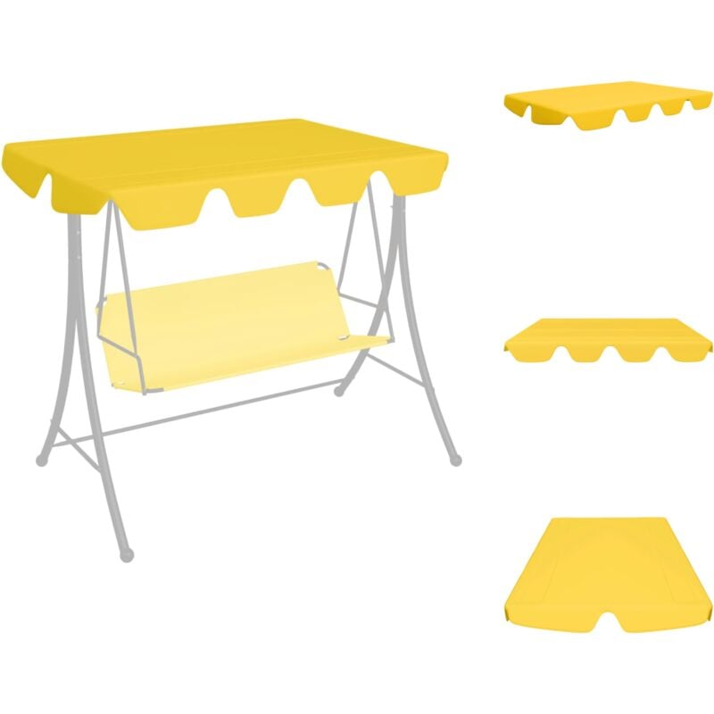 Dächer für Pavillions - Living Ersatzdach für Hollywoodschaukel Gelb 150/130x105/70 cm - Gelb