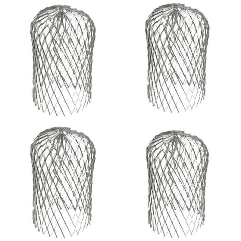 Dachrinnenfilter aus Aluminium, Schutzgitter, Dachrinnenschutz, Metall-Dachrinnenabdeckung, Blätterabweiser für Haus, Vordach, Graben, Ablauf, 4 Stück