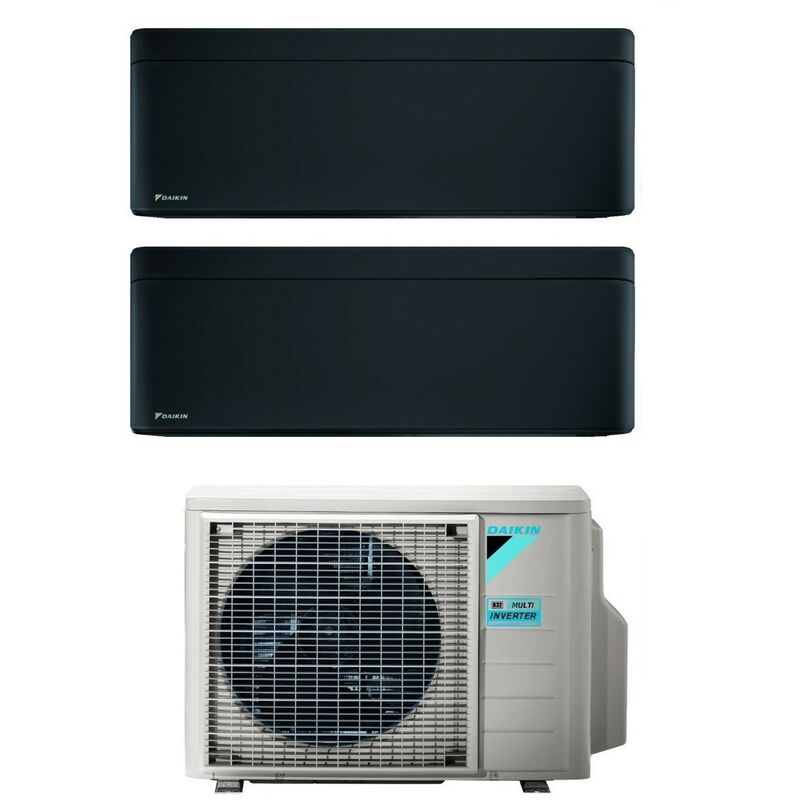 Bluevolution Dual Split Inverter Klimagerät Serie stylish total black 7+9 mit 2MXM50A R-32 Wi-Fi Integrated 7000+9000 Farbe Schwarz Italienische