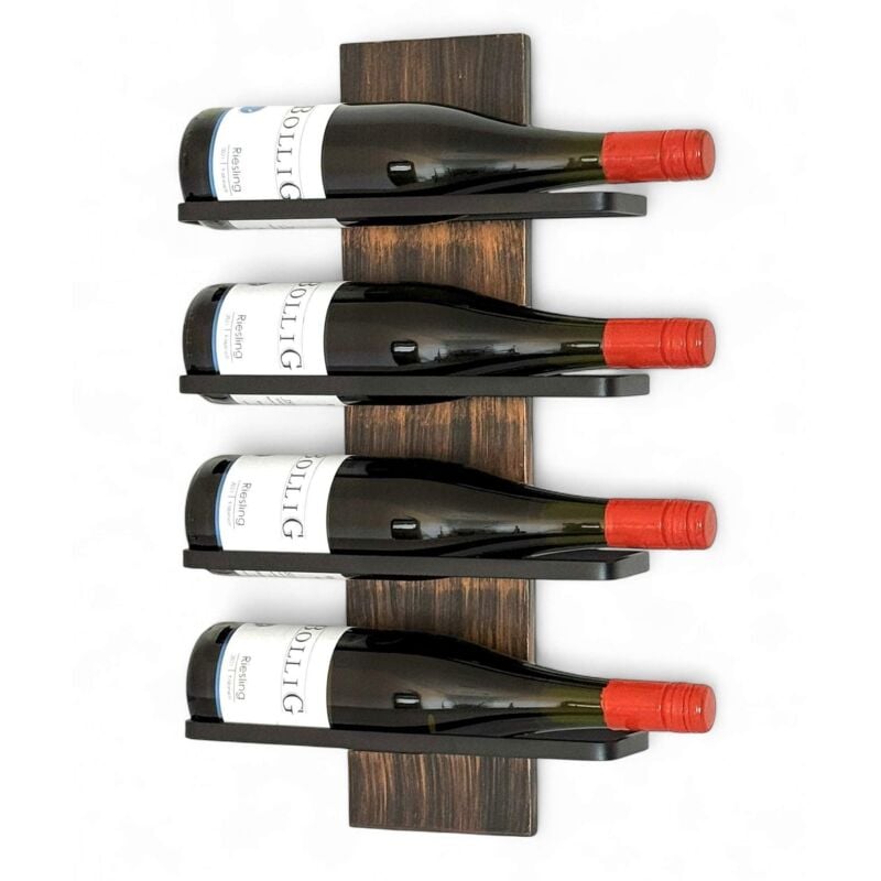Weinregal Wand Metall Schwarz Modern 96694 Kupfer / Bronze Flaschenregal Schmal Wandmontage Wine Rack Weinflaschenhalter Weinhalter Flaschenhalter