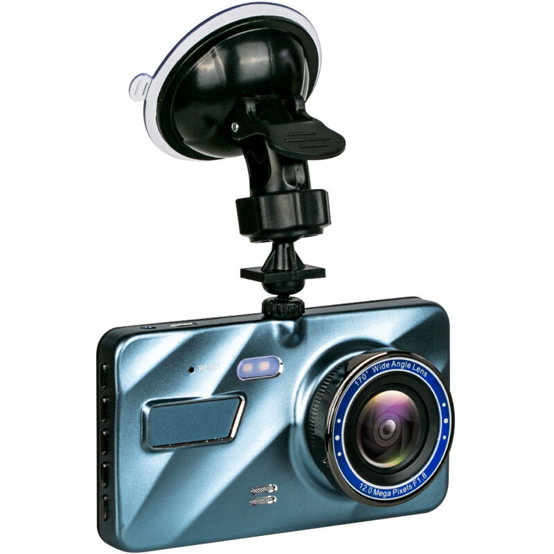 Tonchean - Dashcam für vorne und hinten, 64 gb SD-Karte, FHD-Auto-Dashcam, 230° 4-Zoll-Weitwinkel-Autokamera, Nachtsicht, 24-Stunden-Parkmodus,
